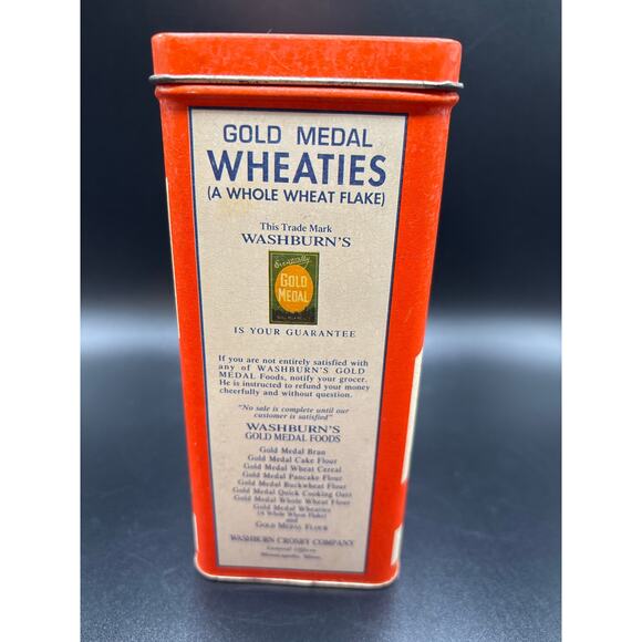 Wheaties "Breakfast of Champions" Cereal Tin replica of 1947 Version 1990s - Picture 4 of 9